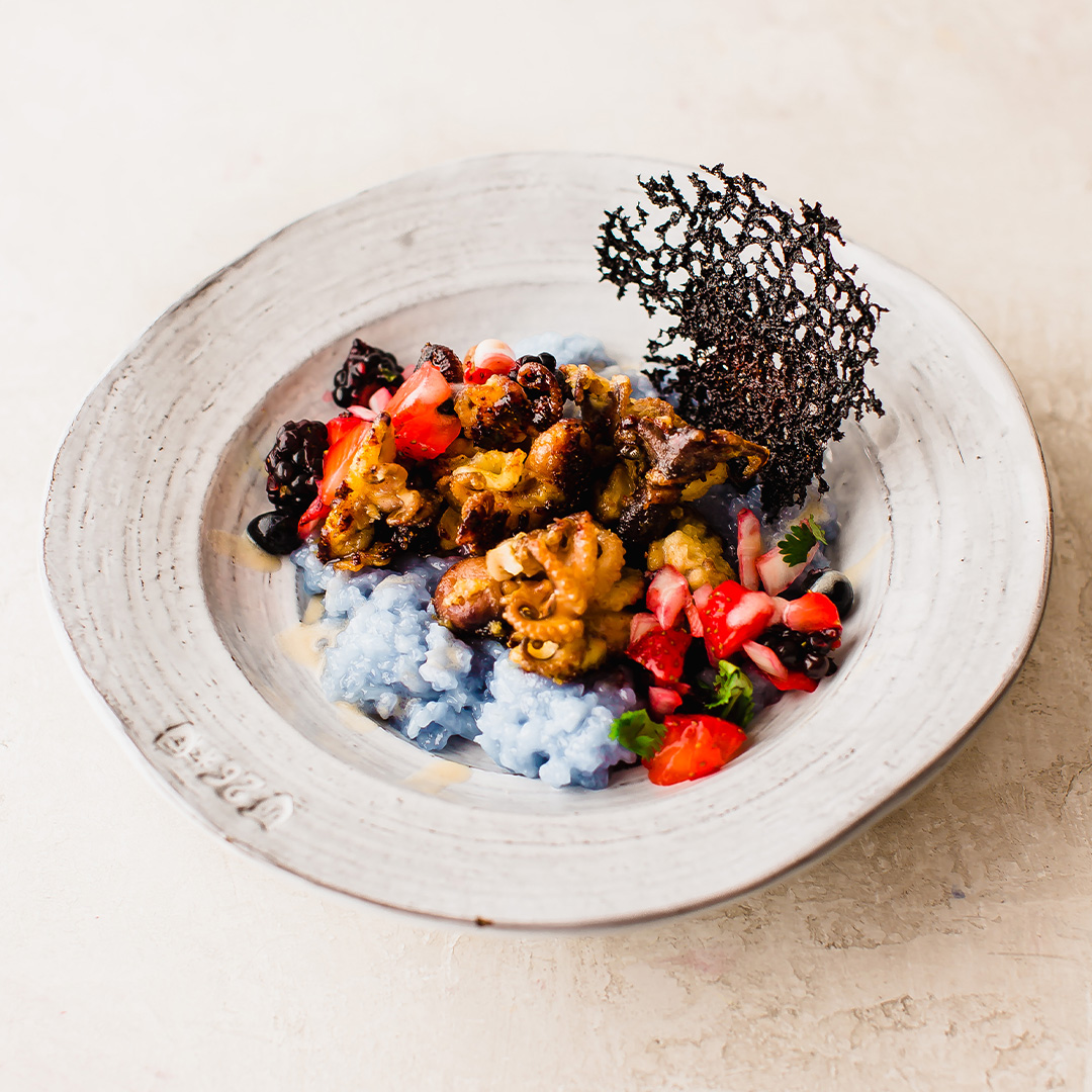 CGCI-Fruity-Fried-Octopus-with-Blueberry-Sticky-Rice