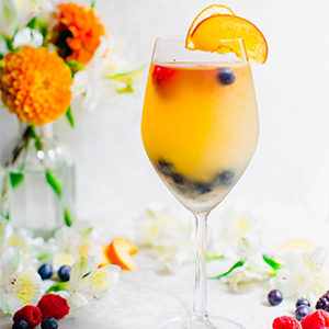 Peach and Mixed Berry Summer Sangria