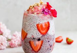 Summer Chia Pudding and Smoothie Parfait